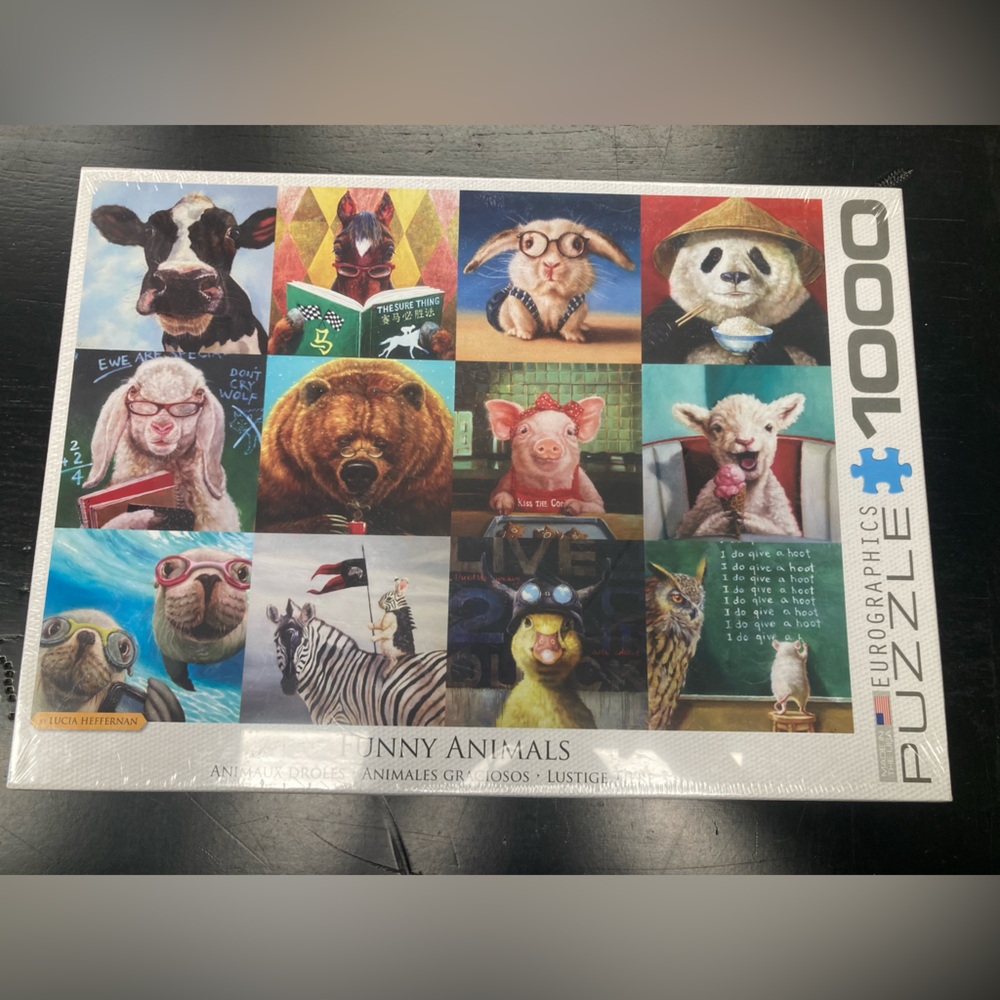 Funny Animals 1000-Piece Puzzle - Multi-Color